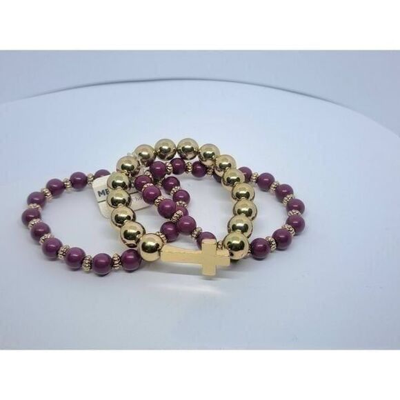 Cross stacked bracelet - Picture 2 of 4